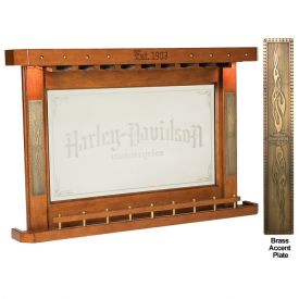 Enlarge Harley-Davidson® Bar & Shield Flames Back Bar - Heritage Brown - HDL-13400-H