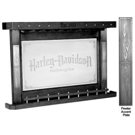 Enlarge Harley-Davidson® Bar & Shield Flames Back Bar - Vintage Black - HDL-13400-V