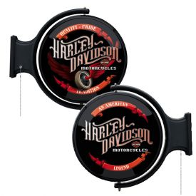 Enlarge Harley-Davidson� HDL-15620 - Winged Wheel Rotating Pub Light