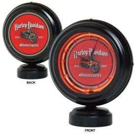 Enlarge Harley-Davidson® HDL-16612 - Motorcycles Sunburst Table Top Neon Clock