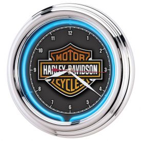 Enlarge Harley-Davidson® HDL-16675 - Essential Bar & Shield Neon Clock
