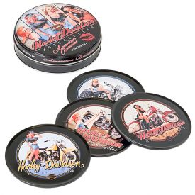 Enlarge Harley-Davidson American Beauty Coaster Set - HDL-18507