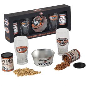 Enlarge Harley-Davidson� HDL-18800 - Pub Glass Snack Tin Gift Set