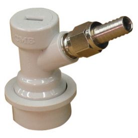 Enlarge Ball Lock Home Brew Keg Tap - Gas In with Male Flare Fitting with Hose Barb