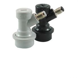 Enlarge Ball Lock Becker Keg Home Brew Keg Tap Coupler Set- 1/4in. MFL