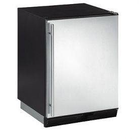 Enlarge U-Line 1000 Series CO1175S-00 Ice Maker/Refrigerator - Black Cabinet with Stainless Steel Door - Right Hinge