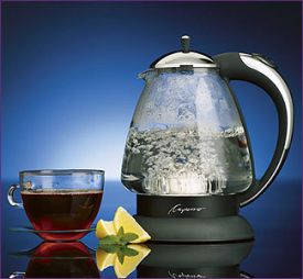 Enlarge Capresso H2O Plus Glass Hot Water Kettle - Chrome