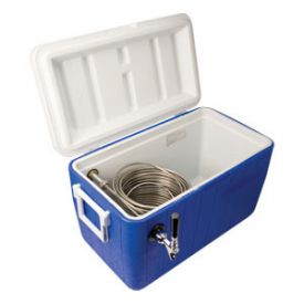 Enlarge CB481B - Single Faucet Jockey Box - 120' Stainless Steel Coil - Blue
