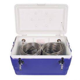 Enlarge CB482 - Double Faucet Jockey Box - 48 Qt., Two 120' SS Coils - Blue