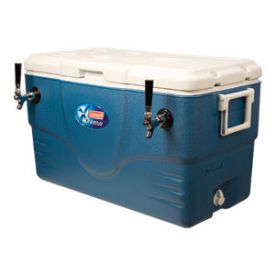 Enlarge CB68B - Double Faucet Jockey Box - 68 Qt., Two 120' Stainless Steel Coils