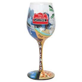 Enlarge Chicago Wine Glass by Lolita Love My Wine Stemware Collection