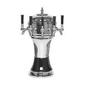 Enlarge CT902-5CH Zeus Ceramic 5-Faucet Draft Beer Tower - Black w/ Chrome Finish
