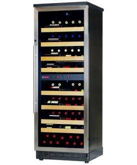Enlarge Allavino CWR272D-2BS 97 Bottle Dual-Zone Wine Cellar Refrigerator - Black Cabinet with Stainless Steel Door