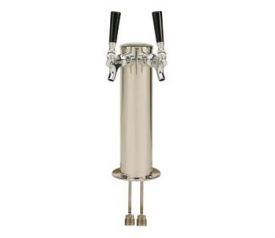 Enlarge D4743DS Polished Stainless Steel Air Cooled Dual Faucet Draft Beer Tower - 3