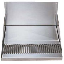 Enlarge DP-520D - Barrel Head Stainless Steel Drip Tray w/ Backsplash & Drain
