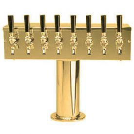 Enlarge DS-258-PVD PVD Brass Eight Faucet T-Style Draft Tower - 4 Inch Column
