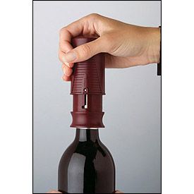 Enlarge Wine Saver Vacuum Pump & Stopper - Burgundy