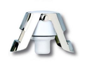 Enlarge Super-Seal Champagne Stopper - Nickel Plated with White Top