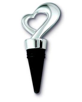 Enlarge Framed Heart Silver Plated Bottle Stopper