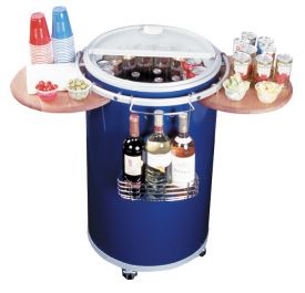 Enlarge Summit PCC50BLUE Round Outdoor Party Refrigerator - Blue