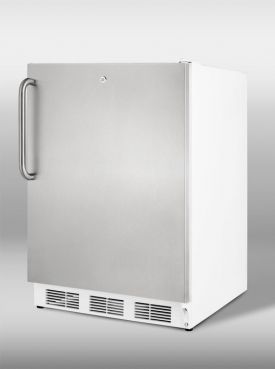 Enlarge Summit ALF620SSTB - White Cabinet / Stainless Steel Door & Handle