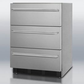 Enlarge Summit SPF5DSSTBADA Stainless Steel 3-Drawer All-Freezer, ADA Compliant