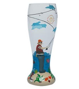 Enlarge Gone Fishing Pilsner Glass by Lolita Gotta Love Beer Collection