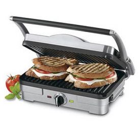Enlarge Cuisinart GR-3 Griddler Jr, Brushed Stainless Steel