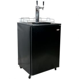 Enlarge Haier HBF05EABNK-2 Kegerator Dual Faucet - Black Cabinet with Black Door