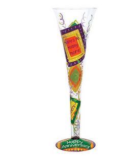 Enlarge Happy Anniversary Champagne Flute Glass by Lolita Champagne Moments Collection