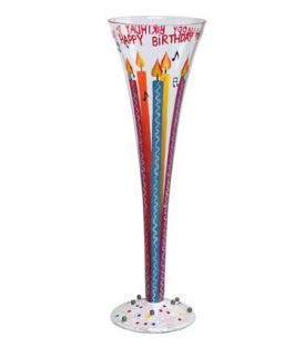 Enlarge Happy Birthday Champagne Flute Glass by Lolita Champagne Moments Collection