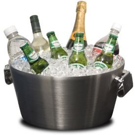 Enlarge Final Touch Double Wall Stainless Steel Beverage Bin