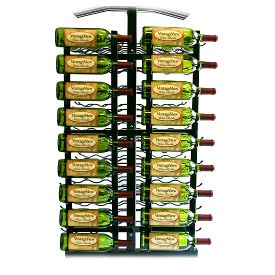 Enlarge Vintage View IDR3-EC-K 18 Bottle Island Display Endcap - Satin Black Finish