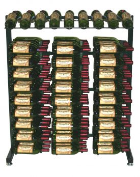 Enlarge Vintage View IDR3-K Free Standing 180 Bottle Island Display Wine Rack - Satin Black Finish