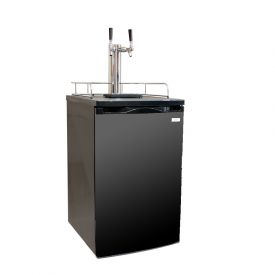 Enlarge Kegco K199B-2 Dual Faucet Kegerator with Black Cabinet and Door