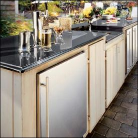 Enlarge Marvel 60HK-SS-F-R-X1 Outdoor Kegerator Cabinet with BeverageFactory.com X-CLUSIVE Premium Direct Draw Kit - All Stainless Steel