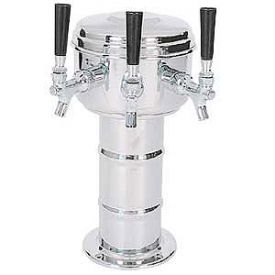 Enlarge MTM-3PSS Chrome 3 Faucet Mini-Mushroom Draft Beer Tower - 4 Inch Column