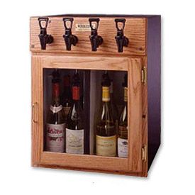 Enlarge WineKeeper 2x2-ORN - Napa 4 Bottle Wine Dispenser Preservation Unit - Oak