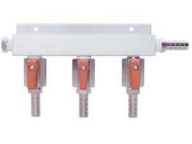 Enlarge 751-018 Aluminum 3-Way Kegerator Air Line Distributor