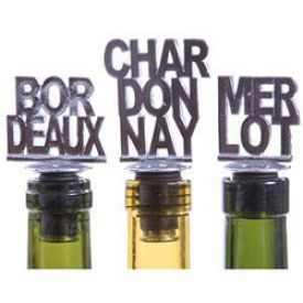 Enlarge Varietal Bottle Stopper Set (Set of 3) - Bordeaux, Chardonnay & Merlot