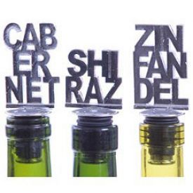 Enlarge Varietal Bottle Stopper Set (Set of 3) - Cabernet, Shiraz & Zinfandel