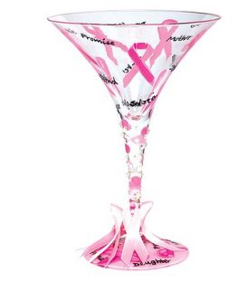 Enlarge Pink Ribbons Martni Glass by Lolita Love my Martini