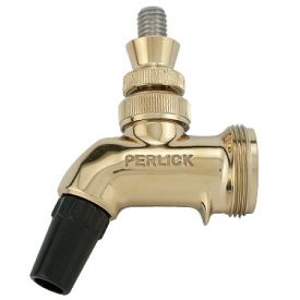 Enlarge Perlick 425STF Keg Beer Faucet - Tarnish-Free Brass Finish w/ Plastic Spout