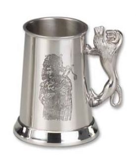 Enlarge Scottish Piper Beer Tankard with Lion Handle