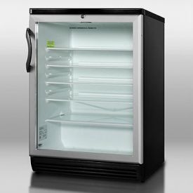 Enlarge Summit SCR600BL 5.5 cf Glass Door All Refrigerator - Black