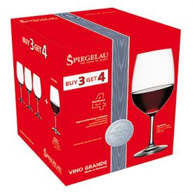 Enlarge Spiegelau Vino Grande Bordeaux Wine Glass Value Pack, Buy 3 get 4