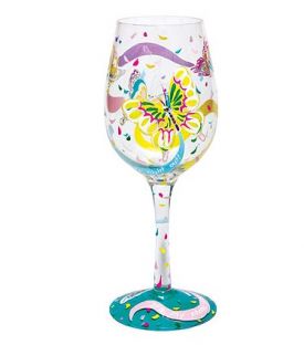 Enlarge Social Butterfly Wine Glass by Lolita Love My Wine Stemware Collection