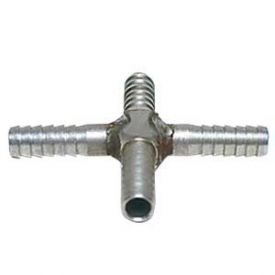 Enlarge Stainless Steel Cross Fitting for 1/4 Inch I.D. Tubing