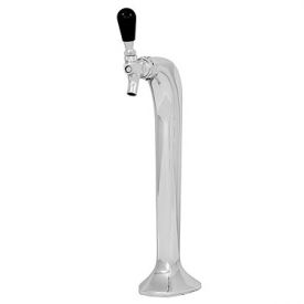 Enlarge MLN1 Milano 1 - Brass w/ Chrome Finish 1 Faucet Draft Beer Tower - 3.3 Inch Column - Glycol Cooled