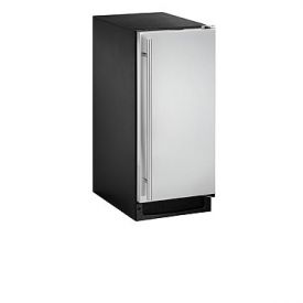 Enlarge U-Line 2115RS-00 2000 Series 3.0 Cu. Ft. Refrigerator - Black Cabinet with Stainless Steel Door - Right Hinge